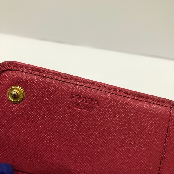 Prada Pink Leather Flap Long Wallet Sku#84590 (Gently used,fair condition) - Picture 12 of 15